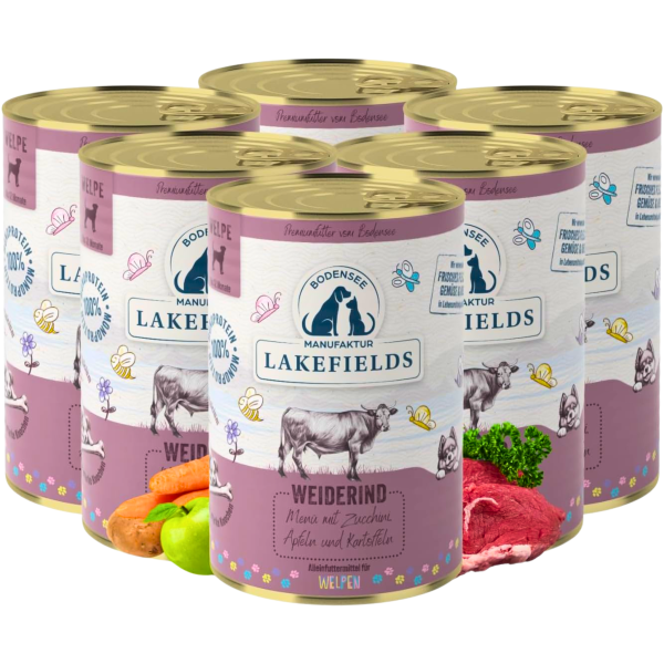 Welpenfutter Rind – Premium Nassfutter für Welpen mit frischem Weiderind, Gemüse & Kräutern